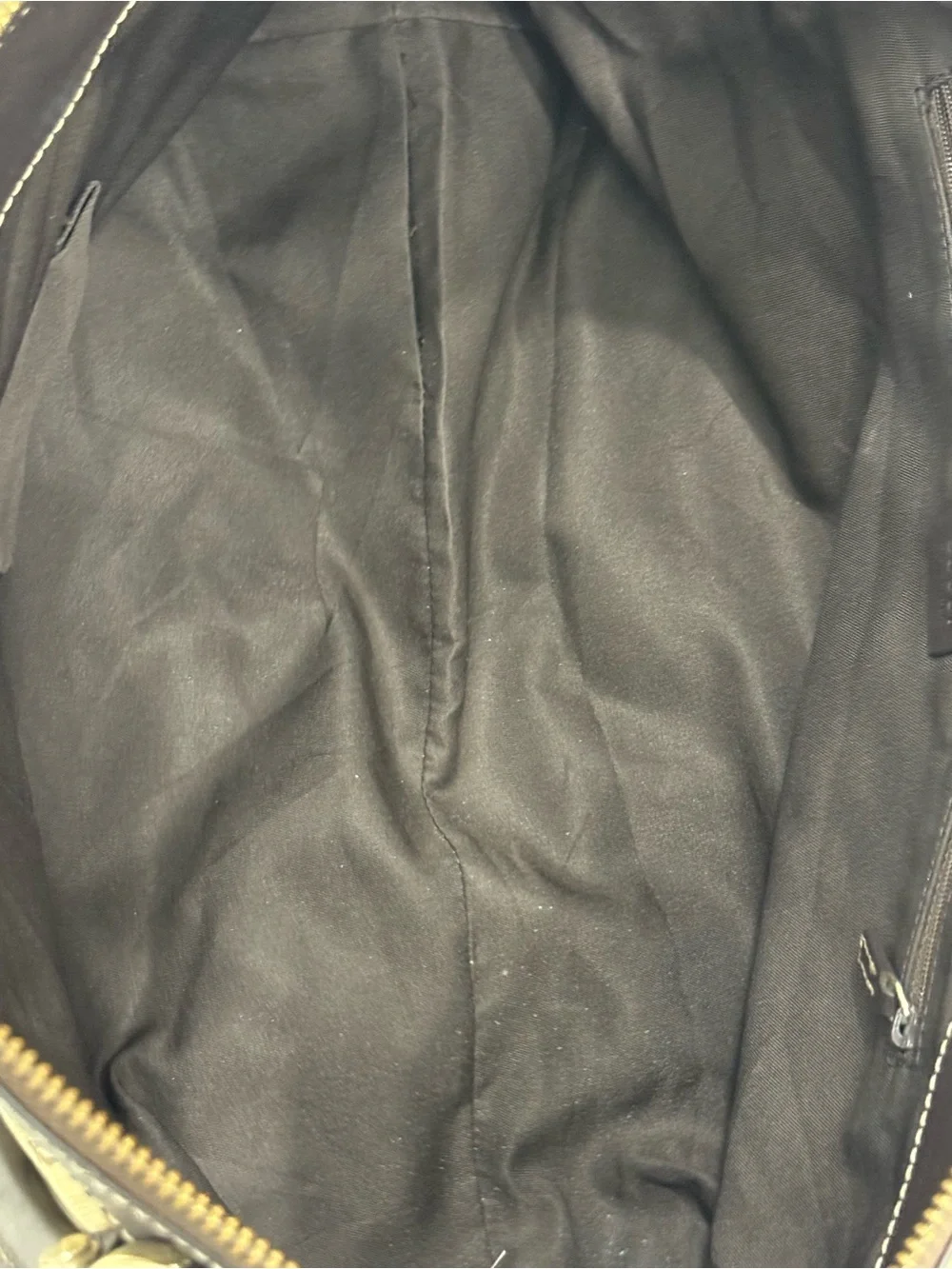 Gucci Abbey Canvas Tote with Brown Leather Trim